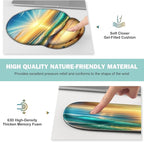 Gaming Mouse Pad, Large Desk Mat, Cute Desk Pad Protector, 4in1 XXL Mousepad + Keyboard Wrist Rest+Mouse Wrist Rest+Coaster Set with Ergonomic Desk Pad for Home Office Computer, Beach Sun Shell