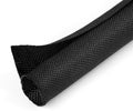 HOLED 1 inch Split Braided Cable Management Sleeve for USB Cable Power Cord Audio Video Cable, Wire Loom Cord Protector from Cat Dog Chewing (Black, 25FT)