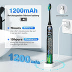 ZUAMEGU Sonic Electric Toothbrush for Adults - Deep Cleaning Teeth Whitening6 Replacement Brush Heads100-Day Battery5 Modes w/SensitiveIPX7 Waterproof (Color Options)