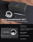 novium Hoverpen Interstellar - German-engineered Ballpoint Pen with Magnetic Features, Starlight Silver