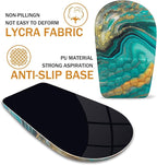 BOCHEERY Ergonomic Mouse Pad Wrist Support,Upgrade Mousepad with Massage Design,Non-Slip PU Base Desktop Mouse Pads for Pain Relief, Computer, Office & Home,12 x 8 in（F-Golden Green Marble）
