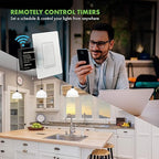 TOPGREENER Wi-Fi Relay Module, Hidden Smart Switch for Fans, Lights, Outlets, 120-240VAC, 10A, ETL Listed, TGWFRSM1, Black