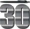 Aozora Pens Bulk 30 Pack Black Click Pens No Bleed Wholesale Retractable Ballpoint Pens Medium Point,Smooth Ink Pens for Journaling School Office Supplies 1.0MM Black Ink