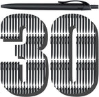 Aozora Pens Bulk 30 Pack Black Click Pens No Bleed Wholesale Retractable Ballpoint Pens Medium Point,Smooth Ink Pens for Journaling School Office Supplies 1.0MM Black Ink