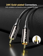 VIOY Coaxial Digital Audio Cable (3.3 ft/1 M)-[Gold-Plated & Braided]-Subwoofer Cable RCA Male to Male HiFi 5.1 SPDIF Stereo Audio Cable for Home Theater, HDTV, Amplifier Speaker Soundbar Black…