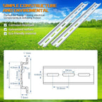 VAMRONE 6 Piece Aluminum DIN Rails, 4 Inches Long, 35mm Wide, 7.5mm High, Top Hat Slotted DIN Rail with RoHS, Extra Premium Screws Included for Hardware Components Mounting
