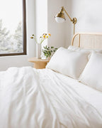 Cozy Earth Luxury Bed Sheet Set - 100% Viscose from Bamboo Fabric, Ultra-Soft & Breathable, Fits Regular & Deep Pocket Mattresses up to 20" - 5 Pieces Split King Sheet Set White