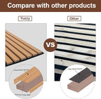 Yuzzy Wood Panels for Wall - 9 Feet Teak Wood Slat Acoustic Panels 4 PCS - Modern Sound Absorbing Wall Panels for Interior Wall Decor for Home, Office, Studio