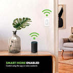 TOPGREENER Smart Light Switch, UL Listed, Neutral Wire Required, Single Pole or 3-Way, No Hub Required, Works with Amazon Alexa and Google Assistant, TGWF15S, 2 Pack