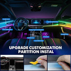 2026 Upgraded Car Ambient Lighting Kits Dreamcolor Acrylic Interior Car LED Strip Light with Wireless APP, RGB 22 in 1 Dynamic Chasing Music Sync LEDs Fiber Optic Strip Lights