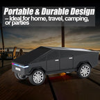 Futuristic Pickup Truck Bluetooth Speaker with LED Display Screen – Practical Gift Choice for Car Model Fans & Audio Users, TWS Stereo, FM Radio, USB/TF Playback, Front LED Headlights, Mic(Black)