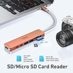 USB C Hub HDMI Adapter for MacBook Pro/Air, 7 in 1 USBC Dongle with HDMI, SD/TF Card Reader, USB C Data Port,100W PD, and 2 USB 3.0 Compatible for MacBook Pro/Air, Dell XPS, Lenovo Thinkpad.