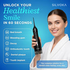 Water Flosser for Teeth, Cordless Oral Irrigator, Portable Dental Flosser with 300ML Tank, 4 Cleaning Modes, IPX7 Waterproof, Rechargeable Water Floss Pick for Braces, Gum Care & Travel