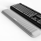 MEKASS Keyboard Wrist Rest - Soft Memory Foam Wrist Support for Long Hours of Work, Gaming, Studying (Light Gray)