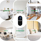 5-in-1 Carbon Monoxide Detector & Natural Gas Leak Alarm,AC-Plug-in CO Alarm & Explosive Gas Detector Battery Backup with Temperature(°F) & Humidity,Three Levels Volume & Brightness for Home,RV,Hotel