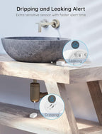 Govee WiFi Water Sensor 2 Pack, Smart Water Leak Detector, 100dB Adjustable Alarm Suit for Home and Basement, Water Leak Alert with Email & APP Push (Only Support 2.4G Wi-Fi)