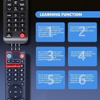 Voice Remote Control Compatible with vSeeBox V1 Pro, V2 Pro, V3 Pro, V3 Plus, V1 Max, Elite, Max, V5 Pro – Universal Replacement with Voice Function, Easy Pairing for vSeeBox Boxes