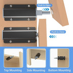 3 Pack Push to Open Cabinet Hardware, Touch Latches for Cabinet Doors, Magnetic Cabinets Latch, Magnetic Push Latches for Cabinets to Open Latch，Black