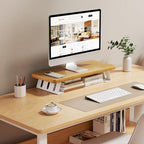 NestNeat Monitor Stand - 24 Inch Wood Monitor Stand Riser, 220 Pounds Load Capacity Desk Monitor Riser for Laptop/PC/Printer, Desktop Stands Organizer for Home Office