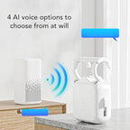 ZIZEV Solar Powered Smart Curtain Motor, APP Remote Control Automatic Curtain Opener Compatible with Roman Rod U Shape I Beam Tracks, with Voice Control for Home