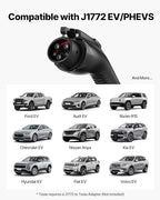 VEVOR Level 1&2 EV Charger, 16 Amp Adjustable Current, Electric Vehicle Portable Charger with 25 ft Cable, 120V-240V, NEMA 6-20P Plug NEMA 5-15 Adapter, LCD, Home Car Charging Station for SAE J1772 EV