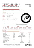 KWANGIL 2C 18AWG AMSB Shielded Cable Wire (UL2464) - Highly Flexible Str TC, PVC Ins, OS+TC BRD, PVC JKT for CNC Machine, Stepper Motor, VFD Spindle (Matte Black 100FT)