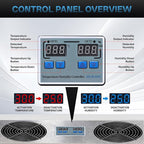 240 CFM Crawlspace Vent Fan, With Thermostat,Humidistat, Crawlspace Fans, For Moisture Reduction, Radon Mitigation, Freeze Protection , Ideal for Basement, Attic, Crawl Space Fan Vent(Natural color)