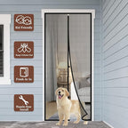 Yotache Customized Magnetic Screen Door, Left Right Side Opening Door Mesh with Magnets for Patio, Balcony, Front, Back, Sliding Door