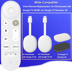 New Replacement Voice Remote Control for Chromecast-Google-TV 4K/ HD, for Google TV Streamer 4K Box, with Voice Function, with 2 Shortcut Buttons