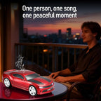 WSTER WS-592 Supercar Design Bluetooth Replica Speaker – Portable Car Model Wireless Speaker with TWS Stereo, FM Radio, LED Party Lights, USB/TF Playback, Hands-Free Calling, Microphone(Red)