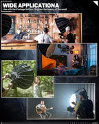 IFOOTAGE SL1 320DN LED Video Light,Continuous LED Lighting with 5600k Daylight,CRI 98+,Brightness 56000lux @ 1m,8 Light Effects,APP Control,for Professional Video Recording