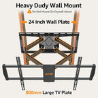 ELIVED Heavy Duty TV Wall Mount for Most 42"-90" TV Up to 200 LBS, Max VESA 800x400mm, Pre-Assembled Wall Mount Bracket, Full Motion Swivel tv Mount Fits 24"/18"/16" Wood Studs, YD3028