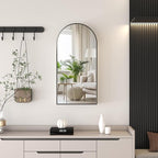 16 x 32 Black Bathroom Medicine Cabinet with Mirror,Arched Medicine Cabinet with Mirror,Assembly Required,Bathroom Mirror with Storage,Wall Mounted Medicine Cabinets with Adjustable Shelves