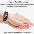 Elderly Fall Watch, Smart Watch for Men Women Wtih Sos Call and Health Monitoring, Ip67 Waterproof, Emergency Call Bracelet, for Seniors & Adults, Christmas and Birthday Gifts, 4G Safety(Black)