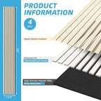 Art3d 4-Piece 94 x 12.6 Inch Acoustic Lightweight Slat Wall Panel - Waterproof Wood Textured Wainscoting Panel of 33 Sq.Ft for Bedroom, Home Theater Office Accent Wall, White Elm