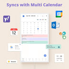 Digital Calendar 32 Inch Touch Screen, Electronic Wall & Desk Calendar Chore Chart for Monthly/Weekly Family Planner and Rewards, 1080P Interactive Display Smart Calendar for Home Organization - White