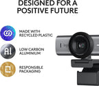 Logitech MX Brio Ultra HD 4K Collaboration, Streaming Webcam, 1080p at 60 FPS, Show Mode, Works with Microsoft Teams, Zoom, Google Meet, Nintendo Switch 2 New GameChat Mode - Graphite