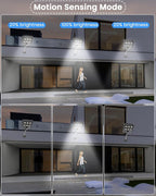Gefolly G-5000W Solar Street Light Outdoor, Wide Angle Commercial Parking Lot Light Dusk to Dawn 6500K IP67 Flood Security with Motion Sensor Lamp for Yard, Basketball Court