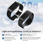Smart Bracelet, Wearable Activity & Fitness Tracker Band, 24H Sleep Tracker, All-Day Continuous Heart Rate Blood Pressure Stress HRV Monitor, 173 Sport Modes Smart Wristband with Free APP Black