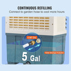 VEVOR Evaporative Air Cooler,100W 1400CFM Swamp Cooler with 5 Gallon Water Tank,Humidifying,3 Modes & Speeds Portable 3-IN-1 Cooling Fan,Energy-Saved Air Cooler for 550 Sq.Ft Indoor or Outdoor
