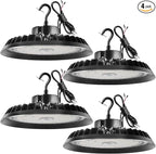 UFO Led High Bay Light 150W 2250lm 5000K 1-10V Dimmable High Bay Led Shop Lights ETL Listed US Hook 5' Cable Led High Bay Lights Alternative to 650W MH/HPS for Shop Warehouse Gym Factory