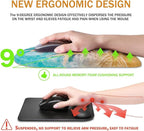 BOCHEERY Ergonomic Mouse Pad Wrist Support,Upgrade Mousepad with Massage Design,Non-Slip PU Base Desktop Mouse Pads for Pain Relief, Computer, Office & Home,12 x 8 in（F-Starfish and Seashell ）