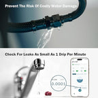 Frizzlife LP365 Smart Water Monitor and Automatic Shutoff - 0.01GPM Ultrasonic Micro Leak Detection, APP Wi-Fi Remote Control, Real-Time Flow/Temp Monitoring, 24/7 Water Usage Reports, 3/4" and 1"
