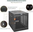 Tecmojo 12U Wall Mount Rack Cabinet, Heavy-Duty 176 Lbs High Load Capacity, 19” Enclosed Server Network Rack with 2 Colling Fans, Mesh Door, 23.6” Deep – Elite Collection