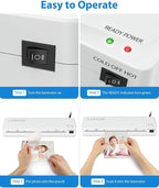 Laminator Machine, Sweleke A3 Laminating Machine with 5 Laminating Sheets, 11x 17 Thermal Lamination Machine for Home, 13 Inch Laminator Machine Hot and Cold for School Office Use