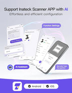 Inateck Wireless Barcode Scanner, 1D/2D QR Code Scanner with Smart Base, Bluetooth/2.4G/USB 3-in-1 Connectivity, Compatible with Windows/iOS/Android/Mac/Linux for Retail/Warehouse/Logistics