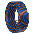 HiFind 16/2 Gauge AWG Car Audio Speaker Wire Cable 50 Ft, Professional Shielded OFC Zipper Wire, Transparent Soft PVC for Automotive Stereo HiFi Home Theater System, Subwoofer, Blue+ Brown