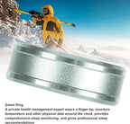 FOSA Smart Health Ring, NFC Sleep Monitor with Temperature Tracking, Step Counter, IP68 for Video Scrolling, Book Page Flipping (Green)
