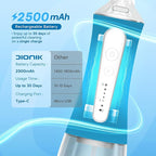 DIONIK Water Flosser Cordless for Teeth, Rechargeable & Portable Water Flosser for Adults, Electric Oral Irrigator with 5 Modes, IPX7 Waterproof, 300ML Tank for Braces, Gum Care & Travel
