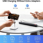 [ETL Listed] Cable Matters 2-Pack 6-Outlet Surge Protector Power Strip with USB Ports - 8ft, Long Extension Cord, Surge Protector with USB Ports, Black